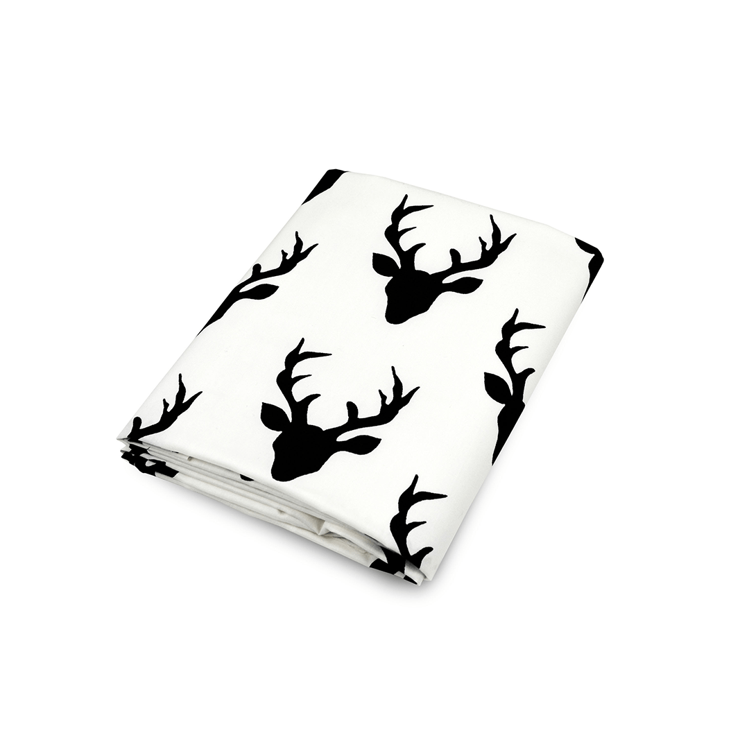 Deer Crib Sheet - Black