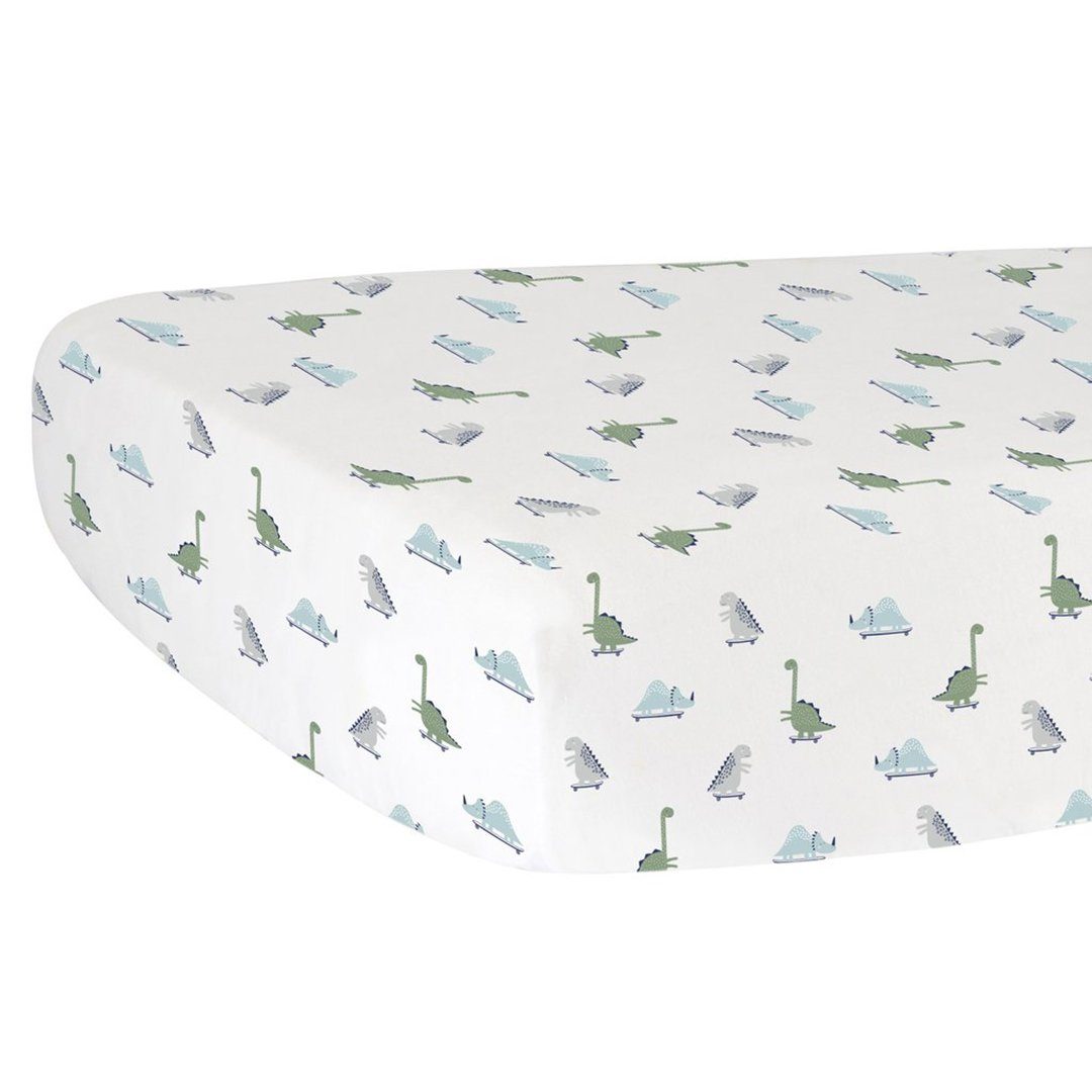 Dinosaurs Organic Cotton Jersey Crib Sheet