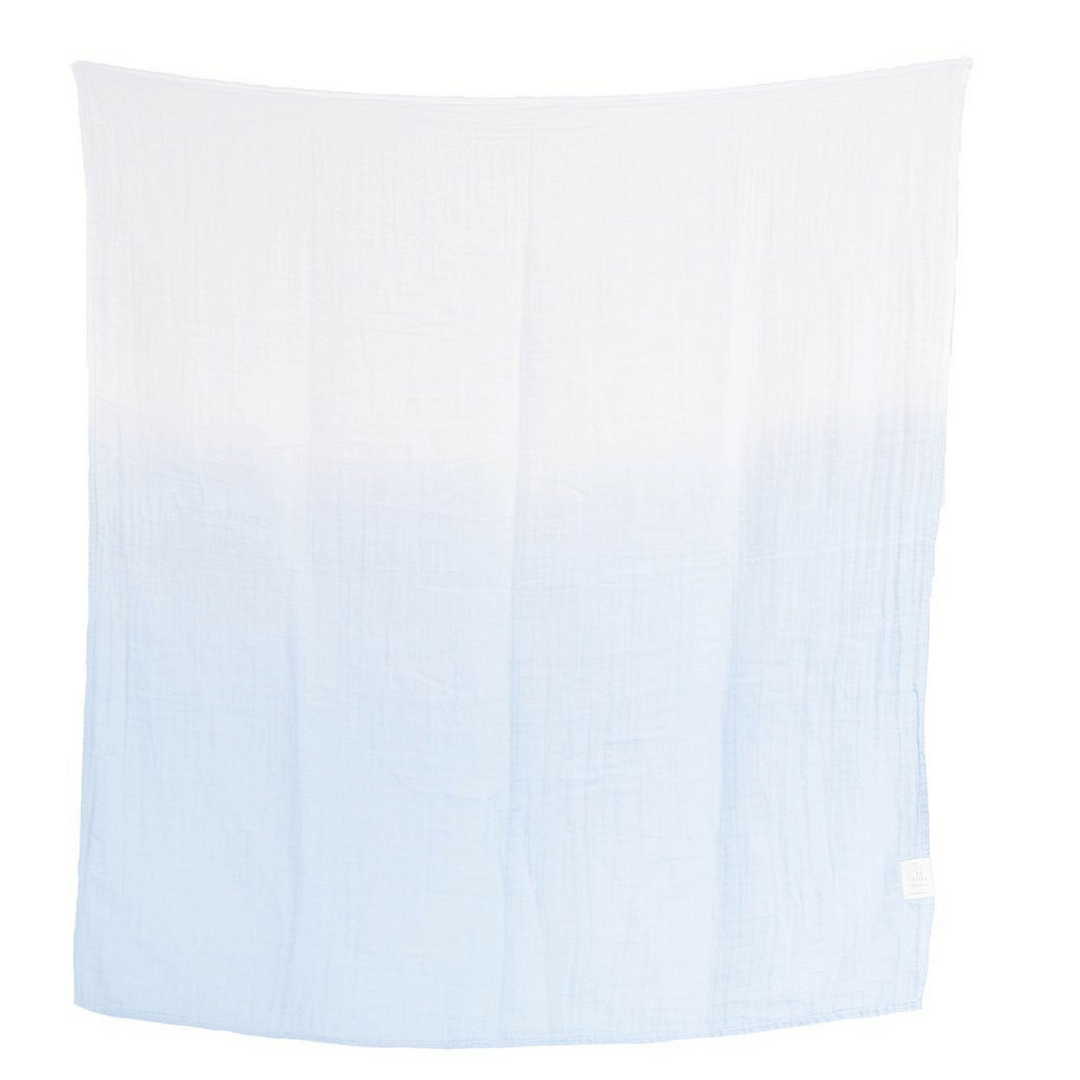 Dip-dyed Organic Swaddle Blanket - Sky