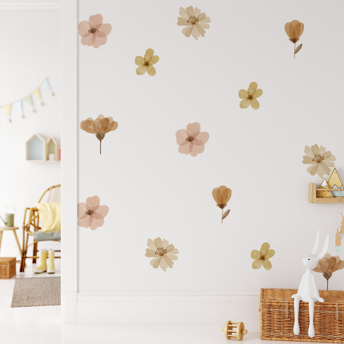 Floral Bunches Fabric Wall Decal Set - Pastel – Project Nursery