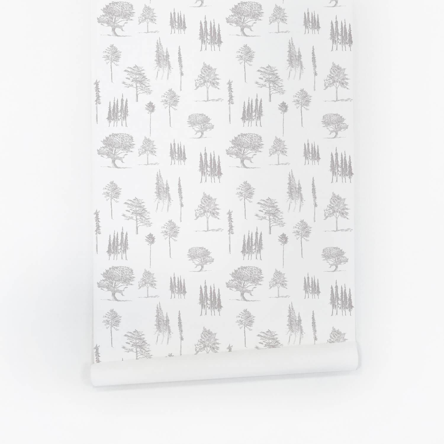 Minimal Forest Wallpaper - Traditional / 25" W X 108" H