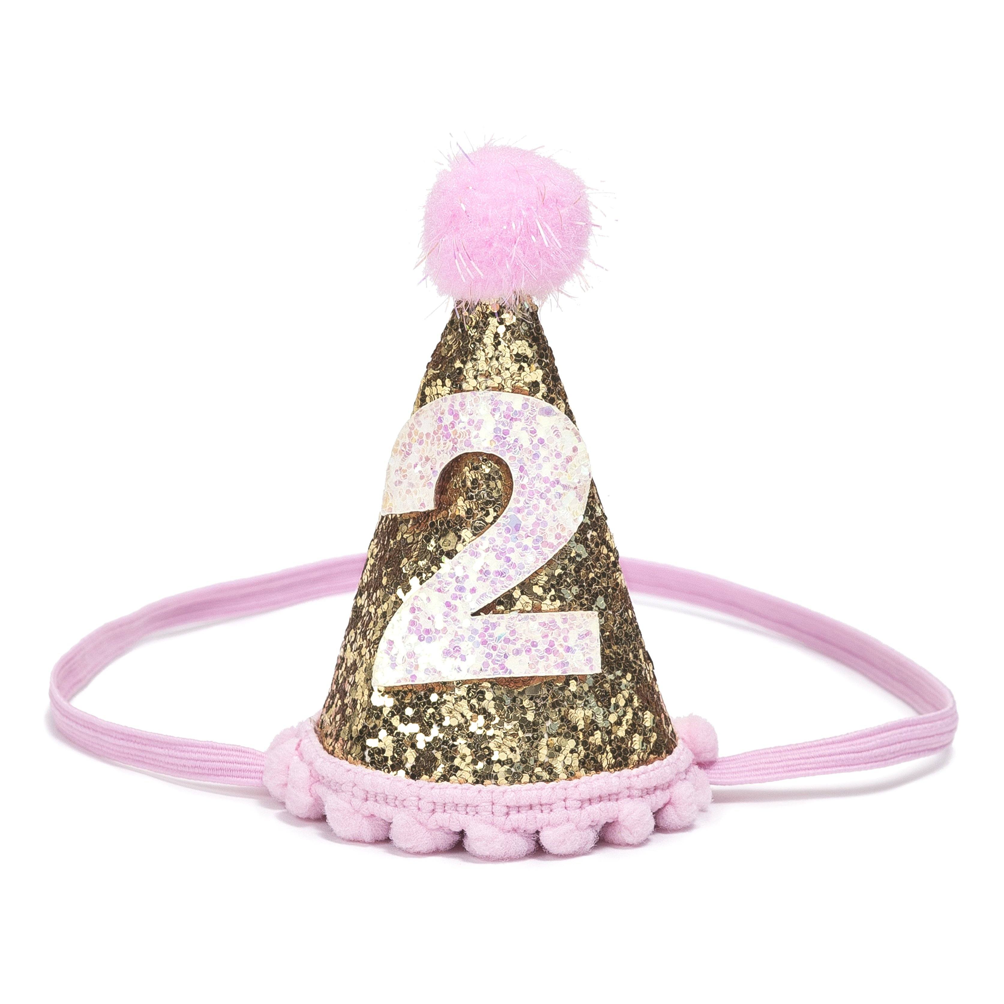 Birthday Party Hat - Gold Glitter - 2
