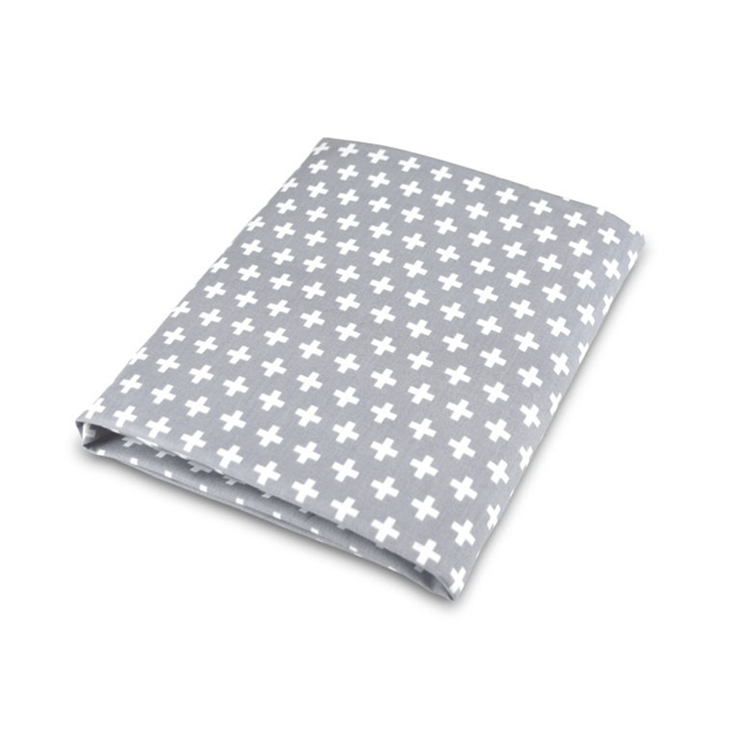 Cross Crib Sheet - Grey