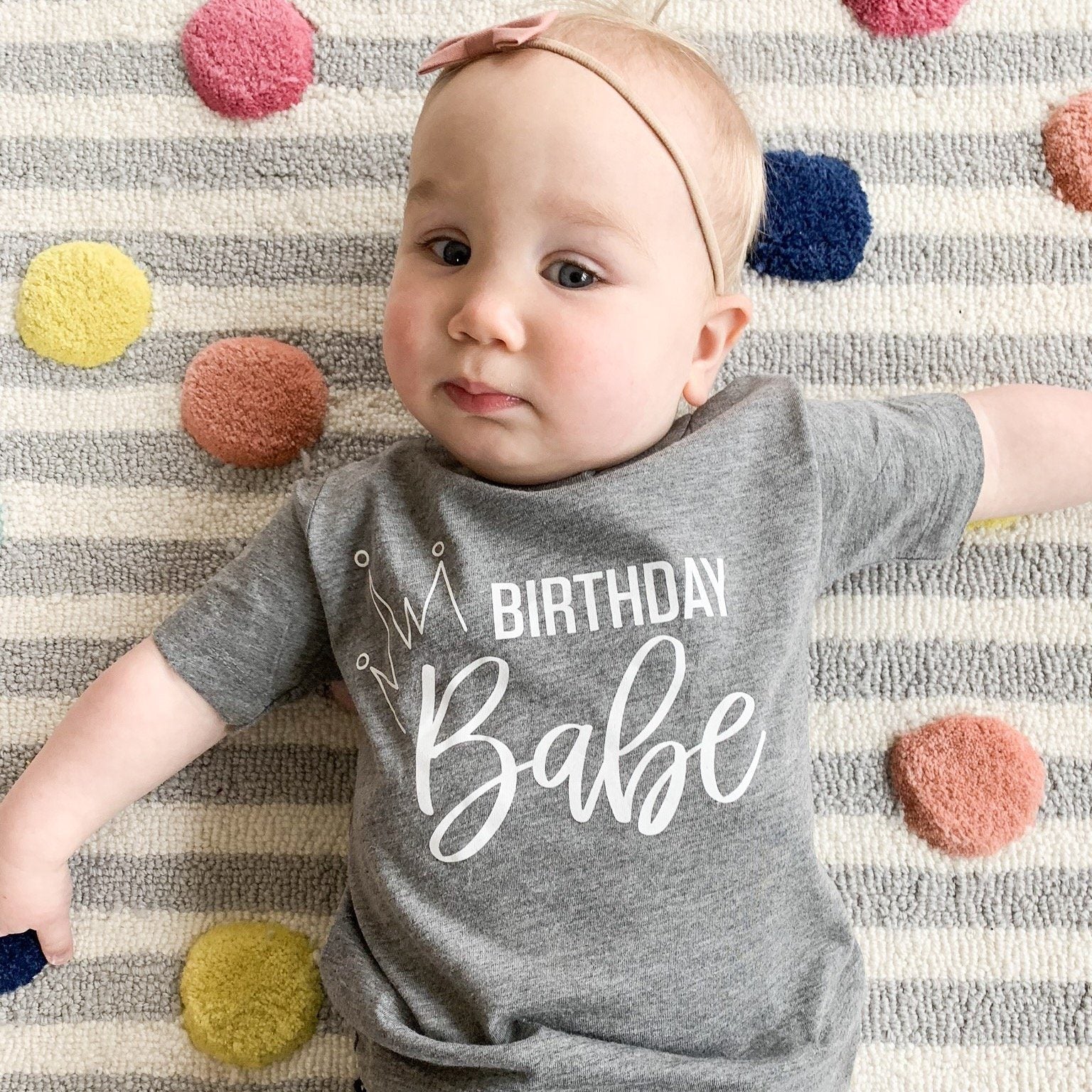 Birthday Babe Toddler Tee - 12-18m / Medium Gray