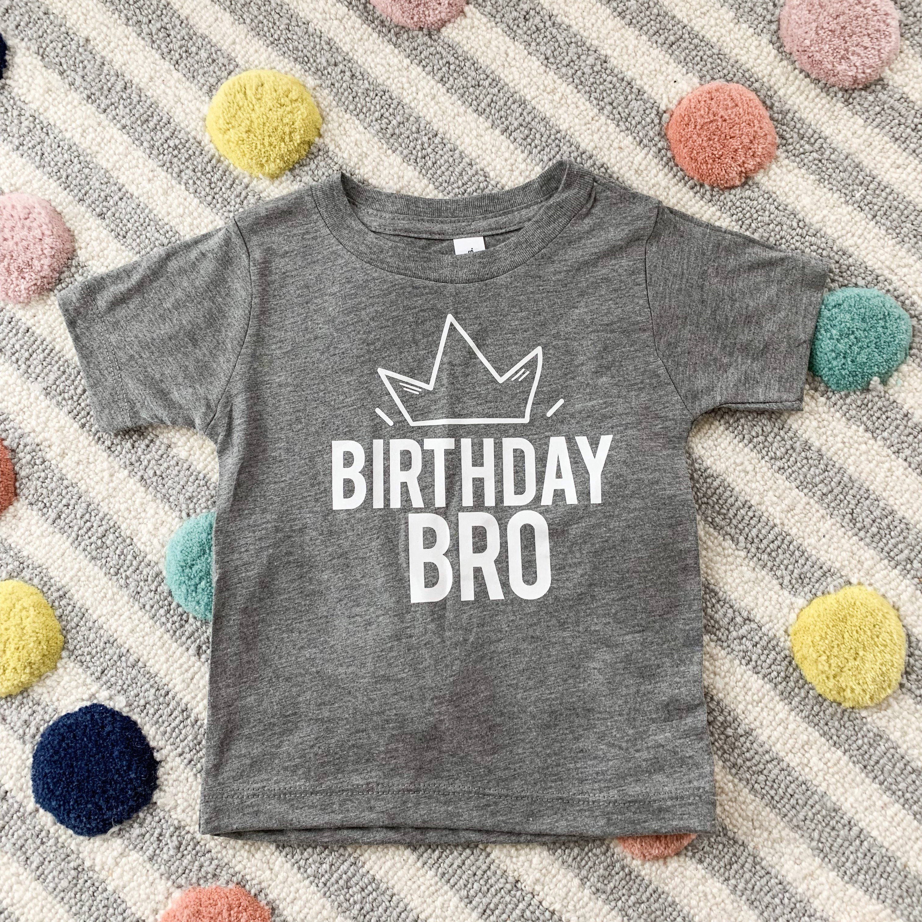 Birthday Bro Toddler Tee - 18-24m / Medium Gray