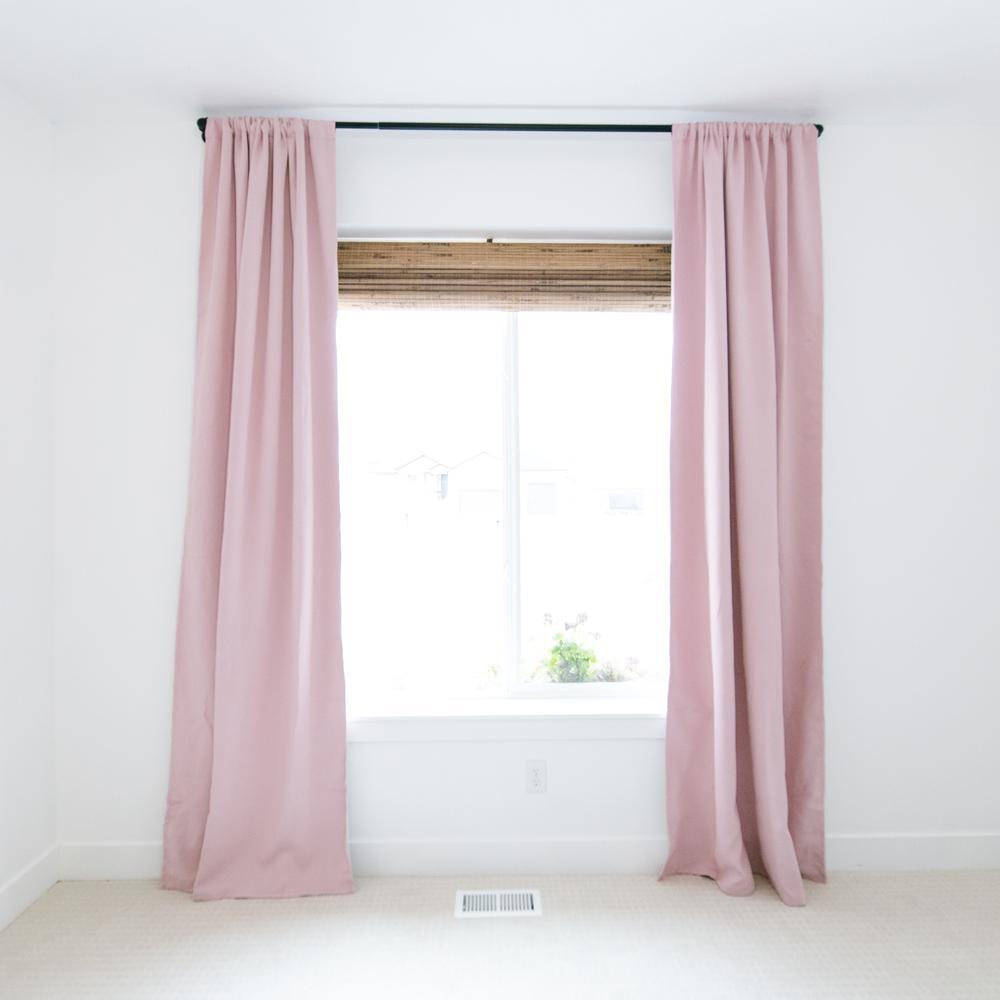 Blush Linen Blackout Curtains