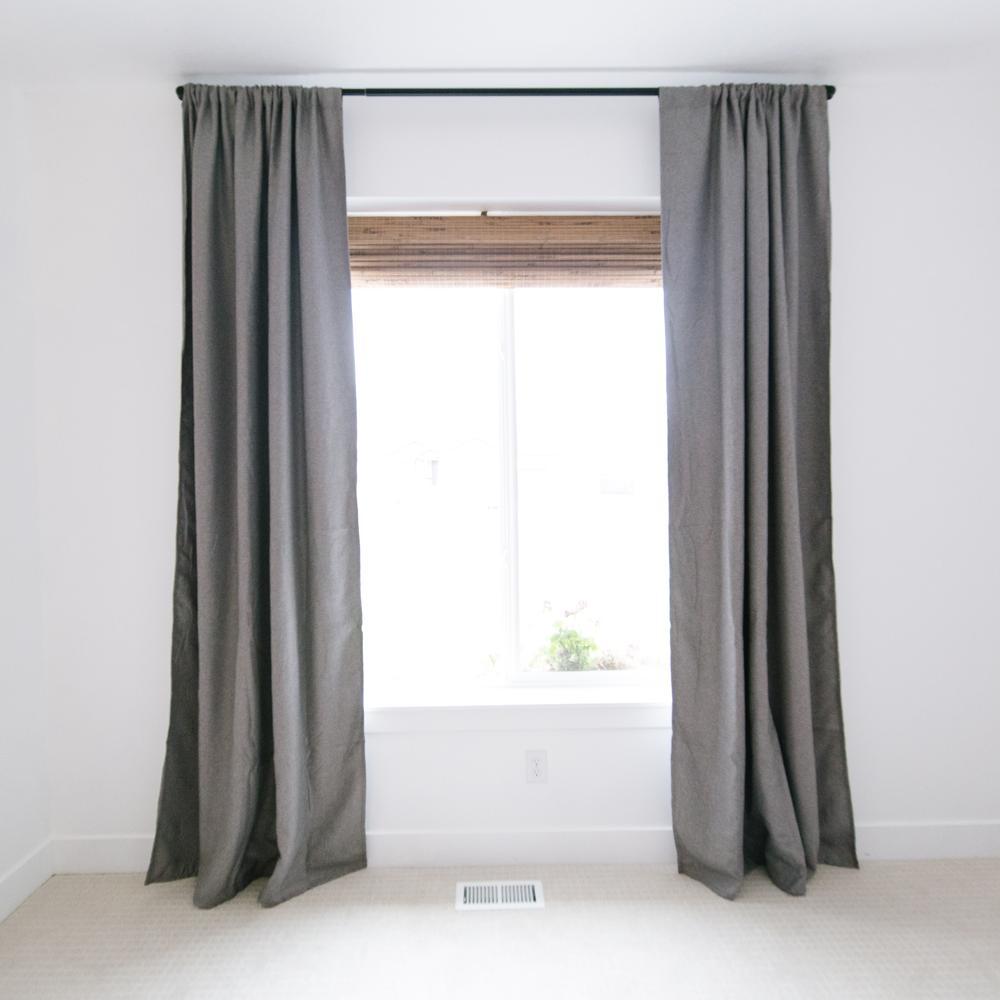 Dark Grey Blackout Curtain Set