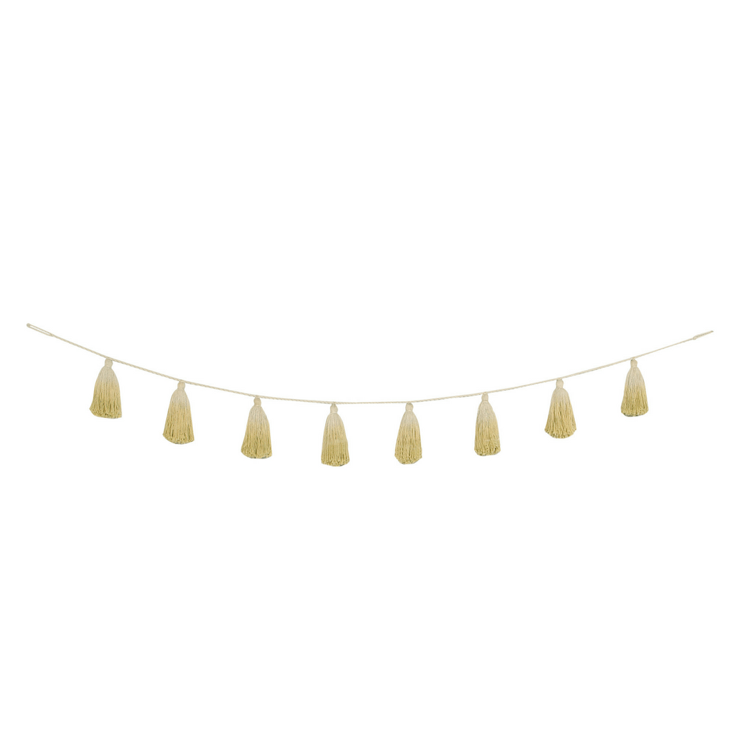 Pom Pom Tie-dye Garland - Yellow