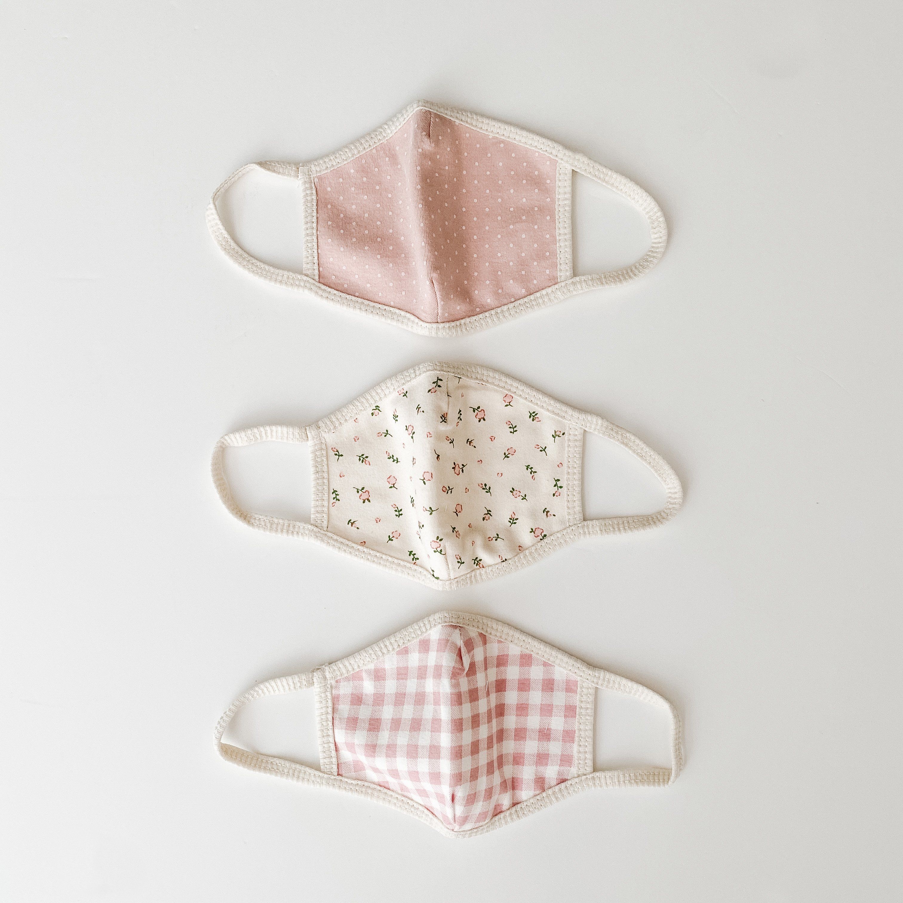 Pink Face Mask Set With Filter Pocket