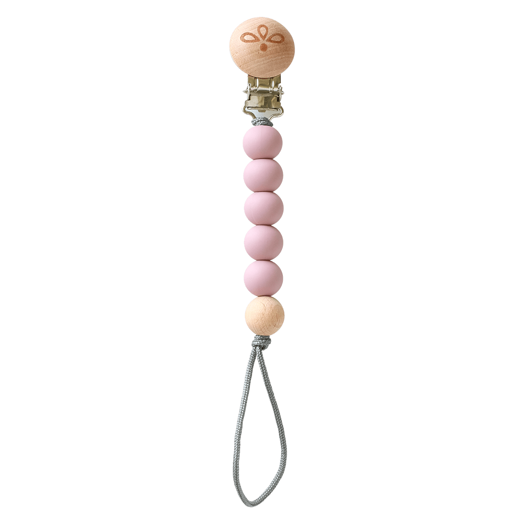 The Duke Leash Pacifier Clip - Mauve