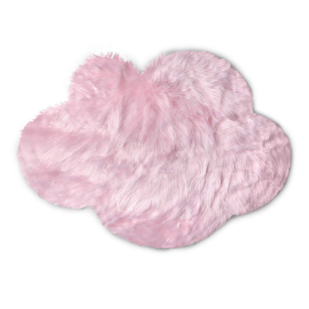 Faux Sheepskin Cloud Area Rug - Full Size / Pink