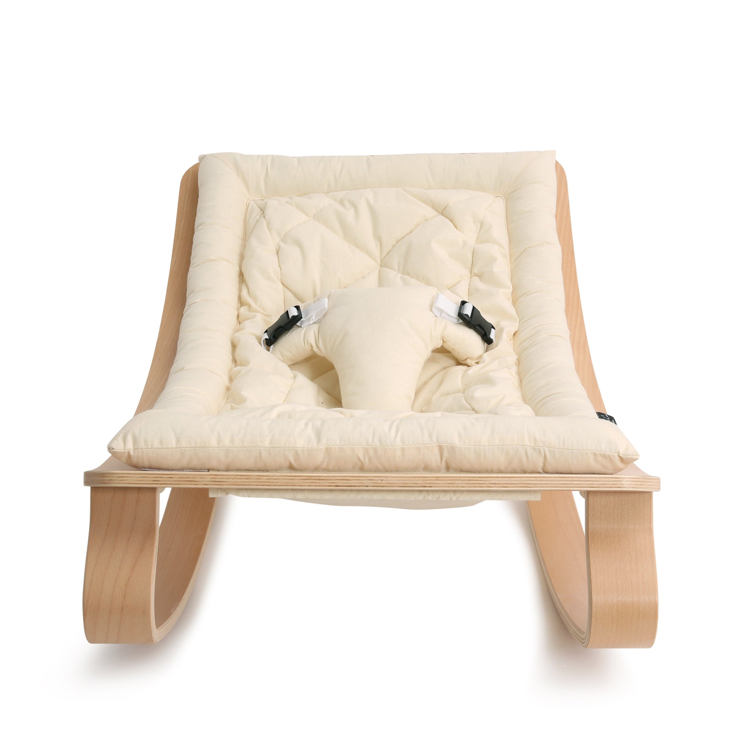 Charlie Crane Levo Baby Rocker Beech With Organic White Project Nursery