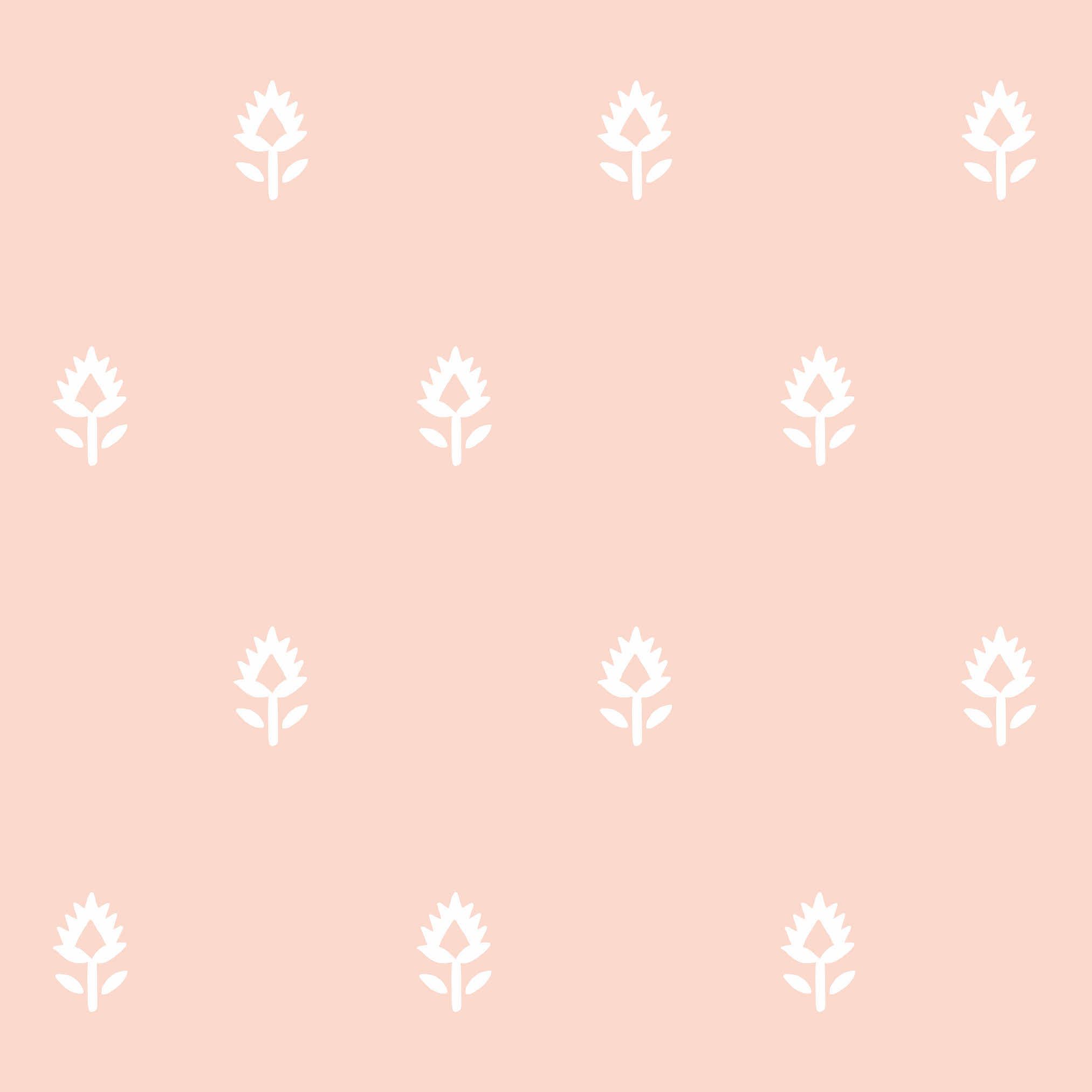 Block Print Wallpaper - Traditional / Sample / Pink