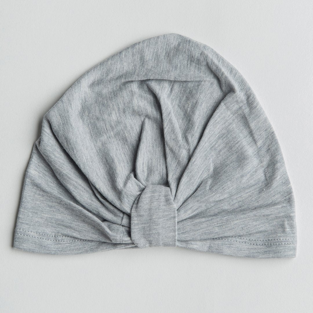 Heather Grey Turban - 12-24m