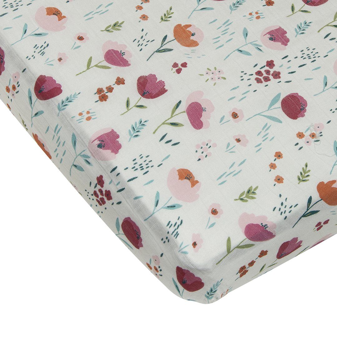 Rosey Bloom Crib Sheet