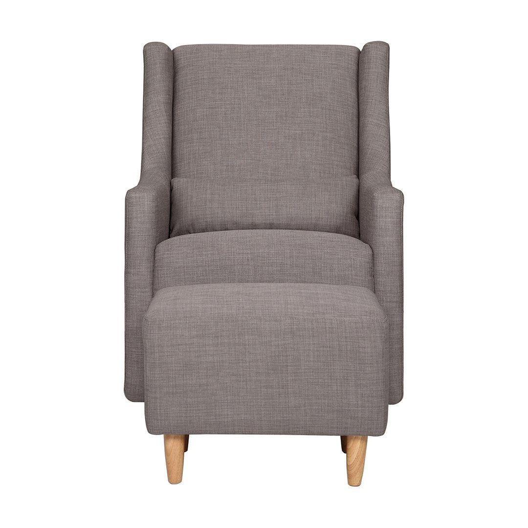 Toco Swivel Glider + Stationary Ottoman - Grey Tweed