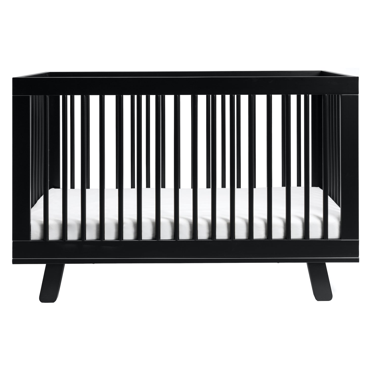Hudson 3-in-1 Convertible Crib With Toddler Bed Conversion Kit - Black