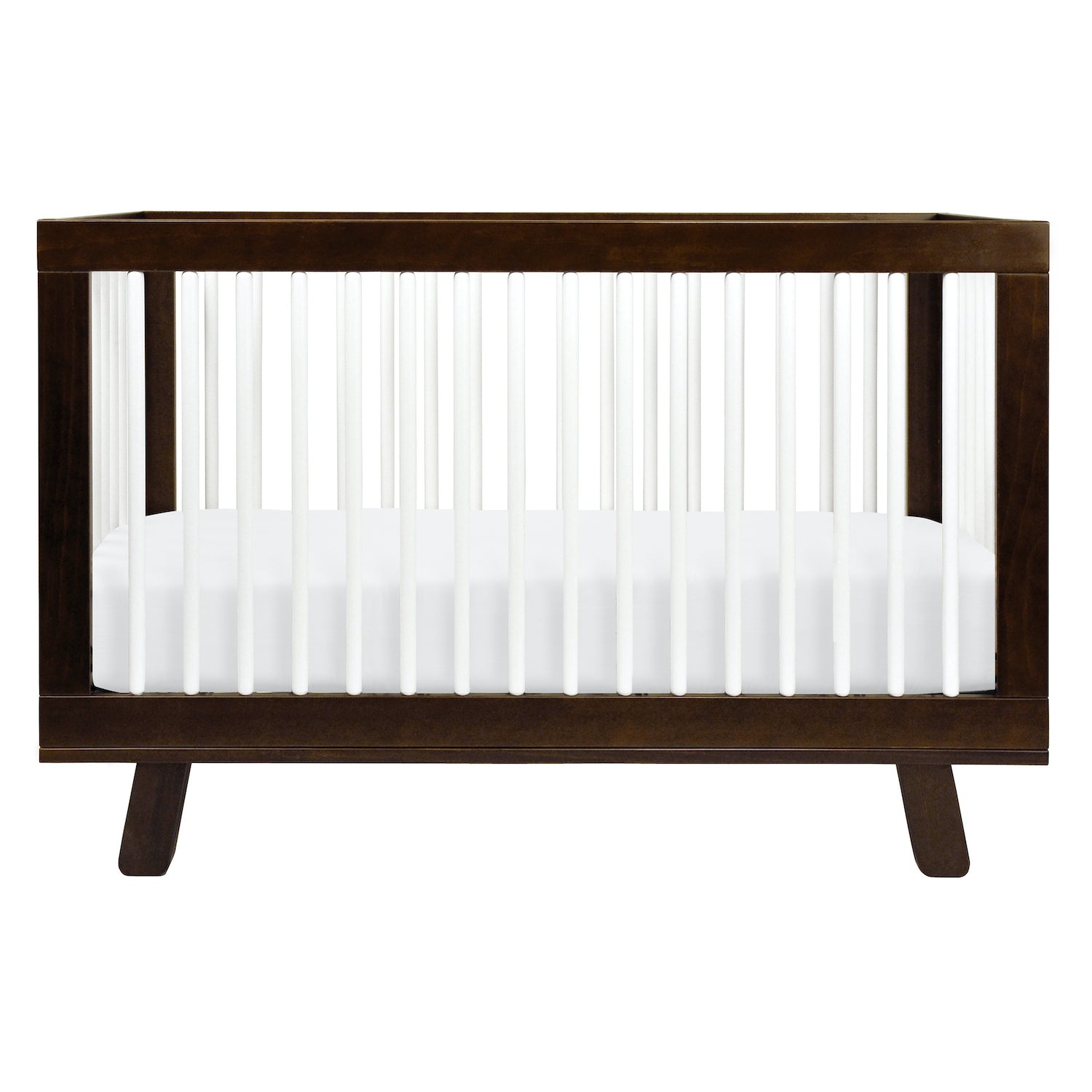 Hudson 3-in-1 Convertible Crib With Toddler Bed Conversion Kit - Espresso With White