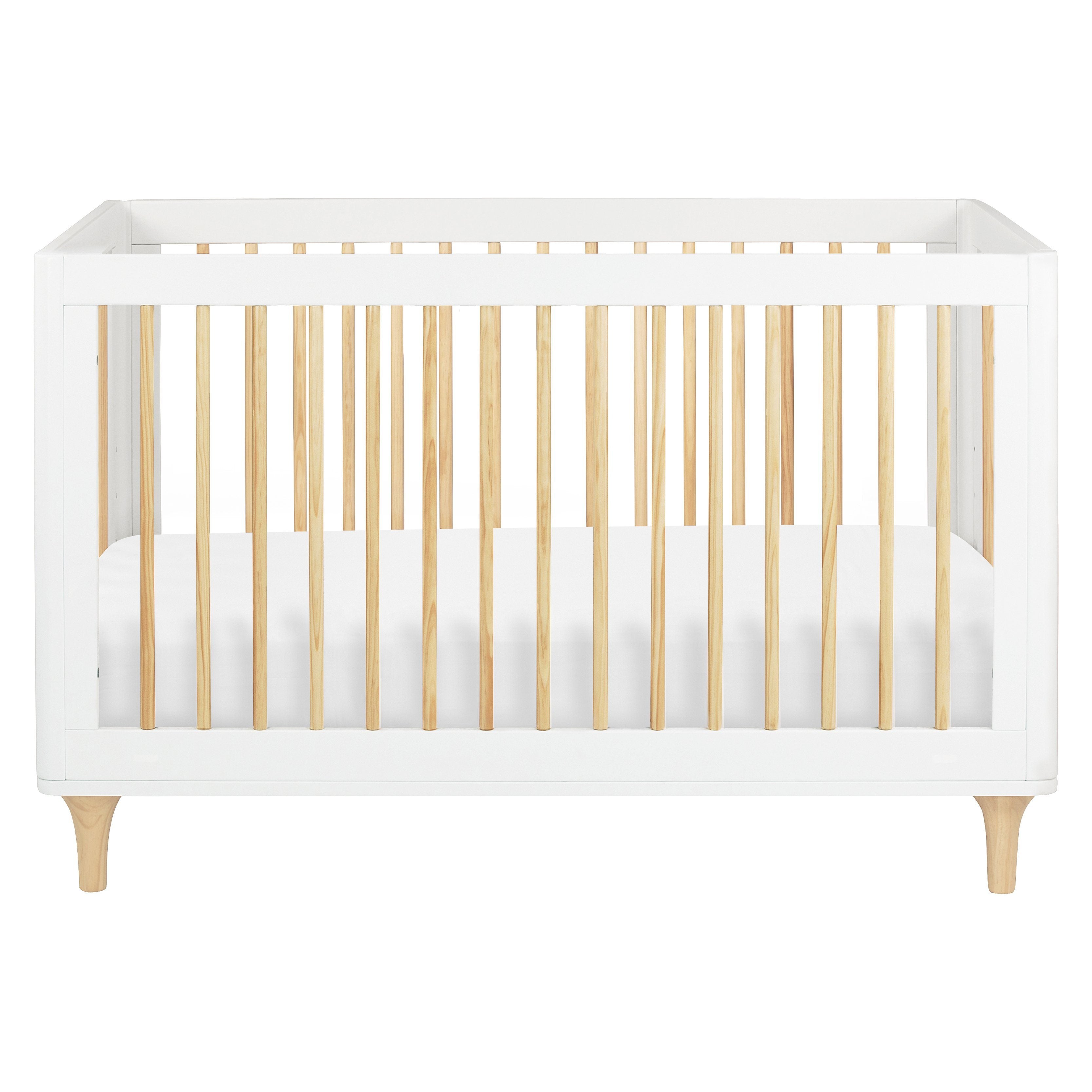 Lolly 3-in-1 Convertible Crib With Toddler Bed Conversion Kit - White