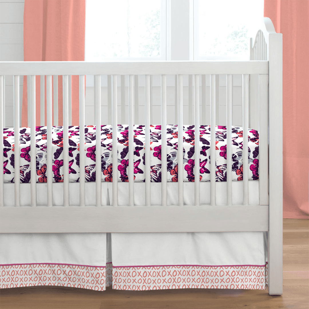 Butterfly Kisses Crib Skirt