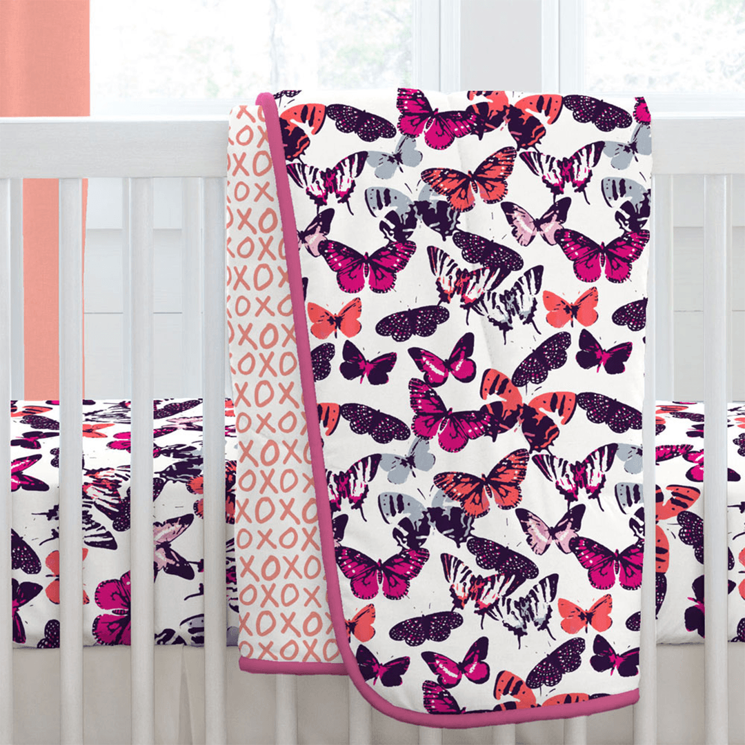 Butterfly Kisses Crib Comforter