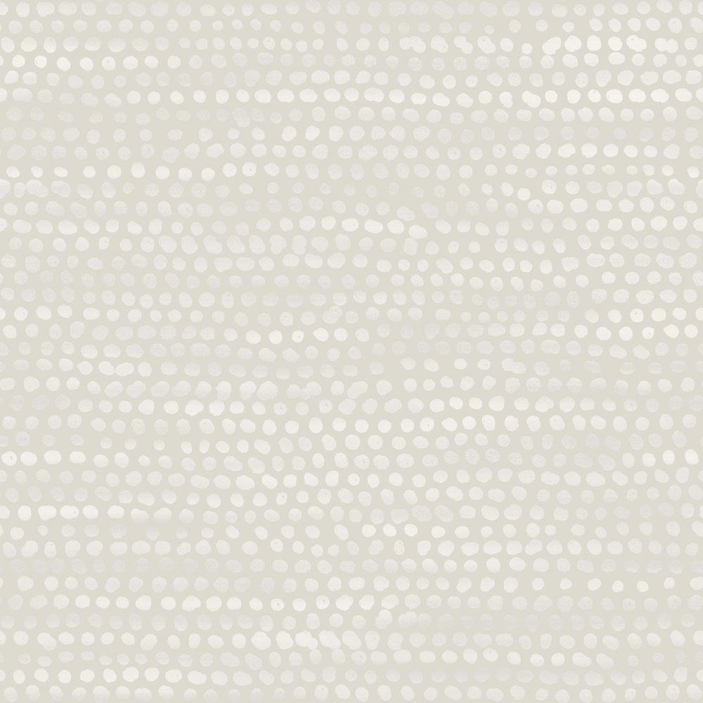 Moire Dots Wallpaper - Pearl Grey - Sample