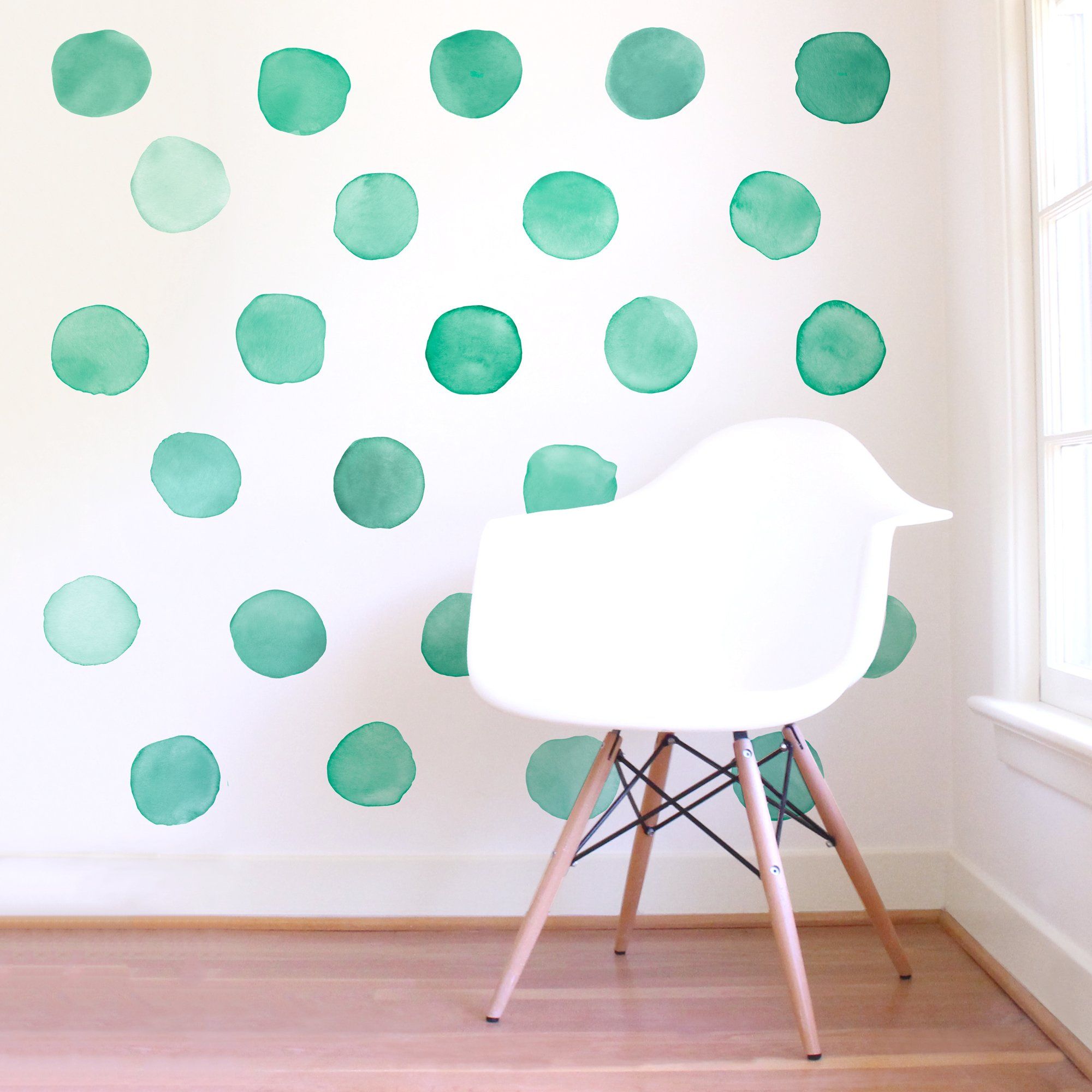 Large Watercolor Dots Wall Decals