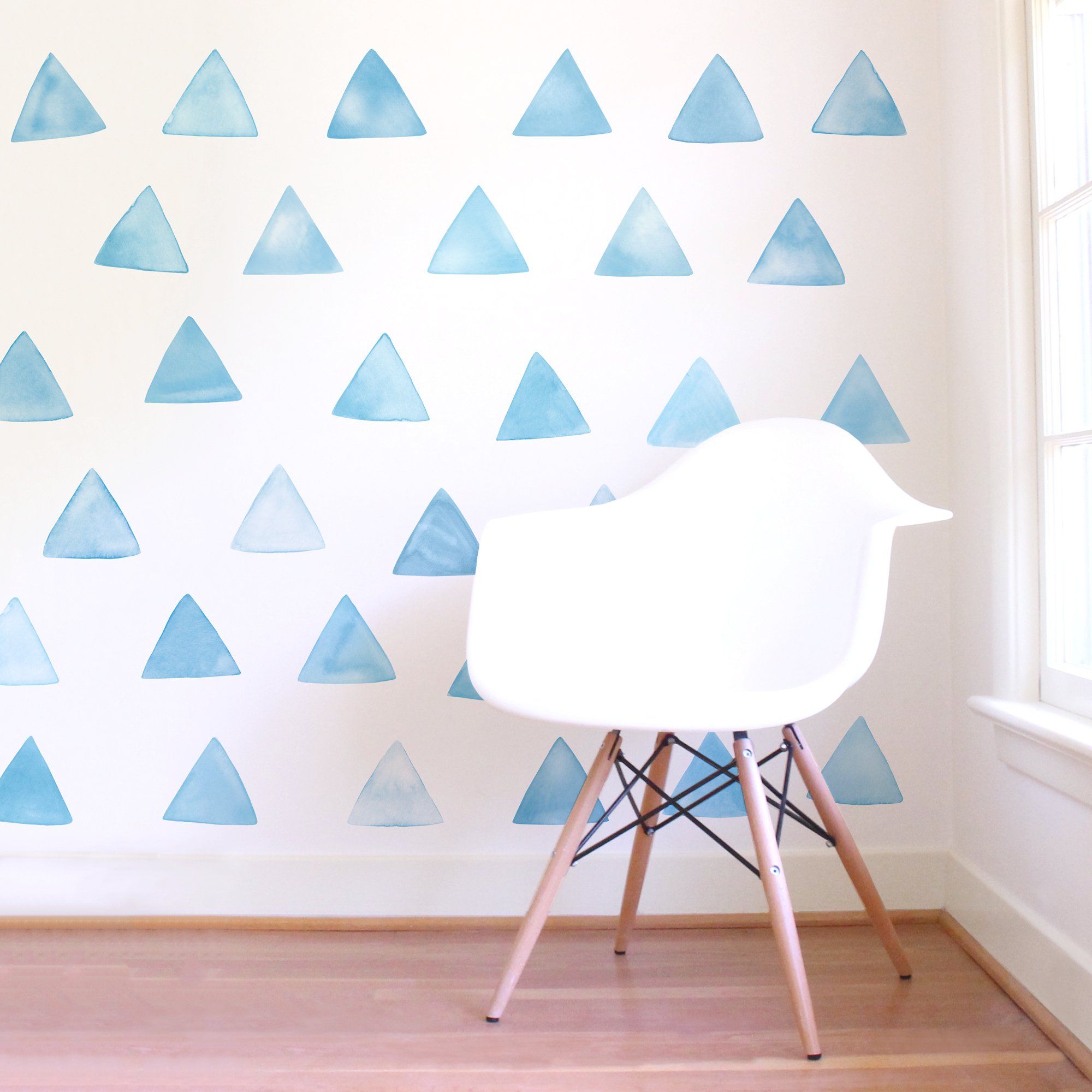 Large Watercolor Triangle Wall Decals