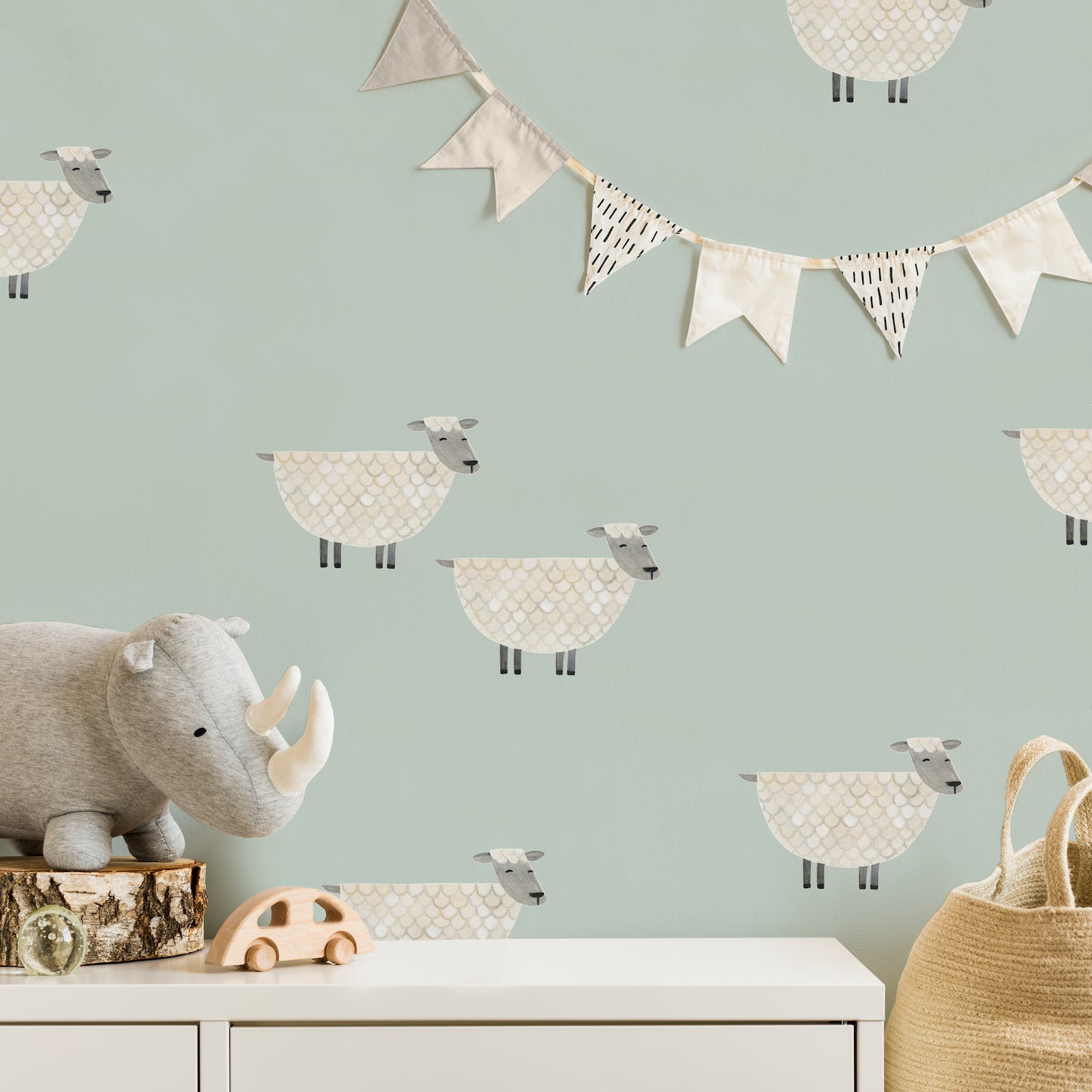 Image of Sheep Toss Wall Decal Set