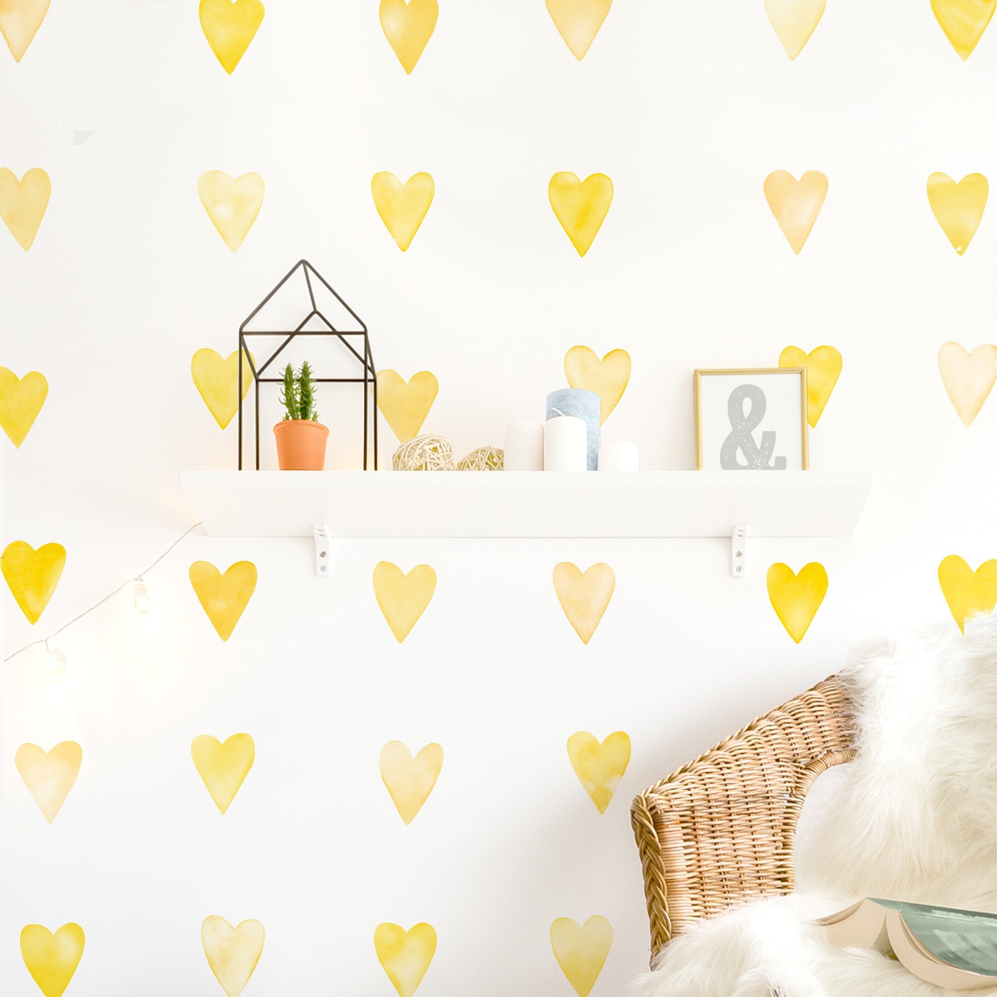 Small Watercolor Heart Wall Decals