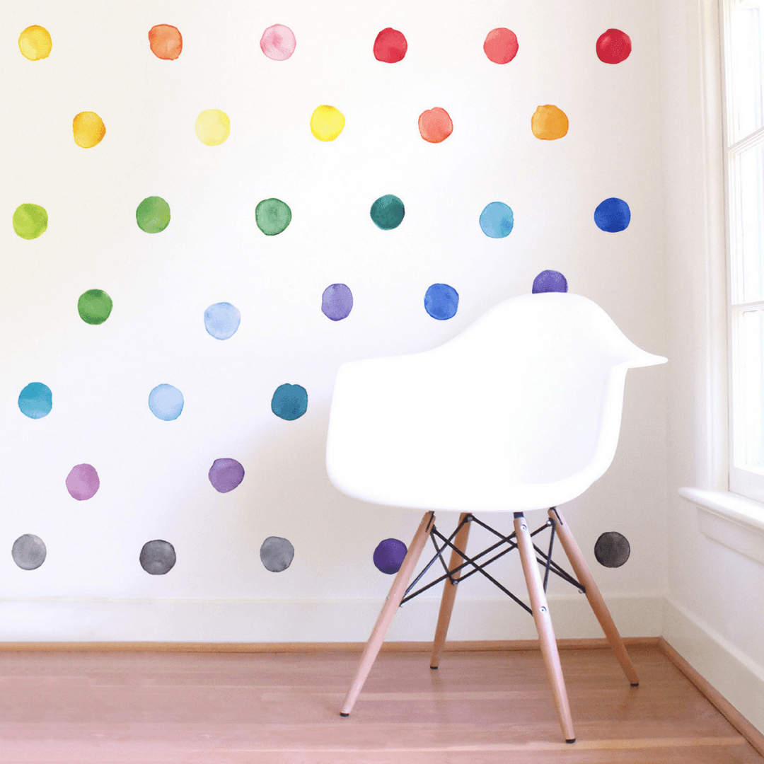 Small Rainbow Dots Wall Decals