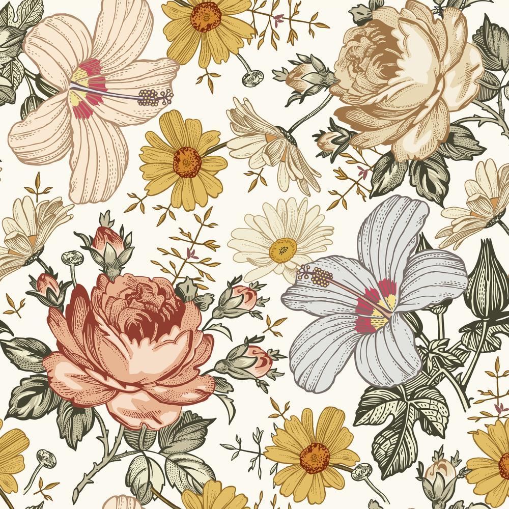 Mila Vintage Inspired Wallpaper Vintage Wildflower Wallpaper Project Nursery