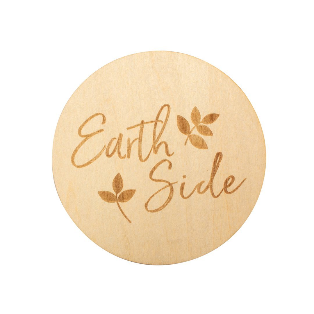 Earth Side Wooden Keepsake Disc