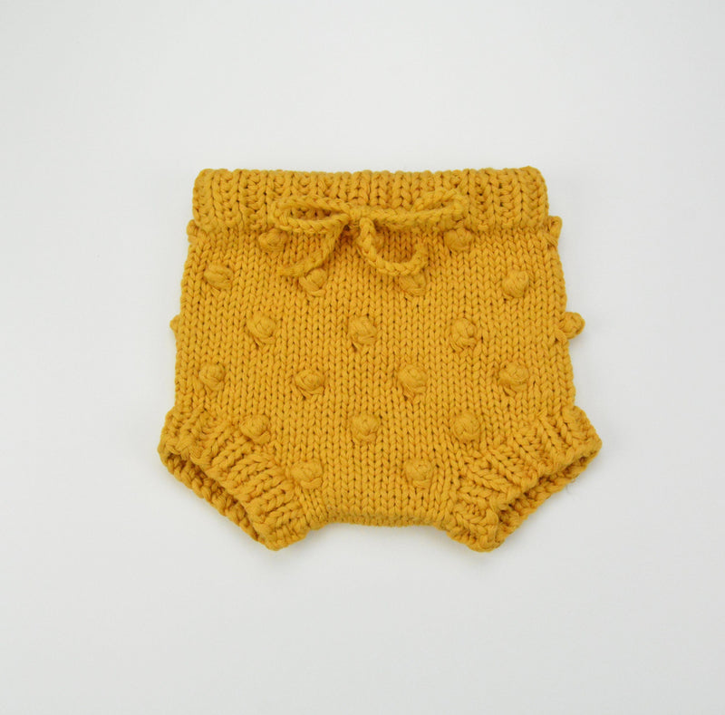 Popcorn Knitted Bloomer - Mustard – Project Nursery