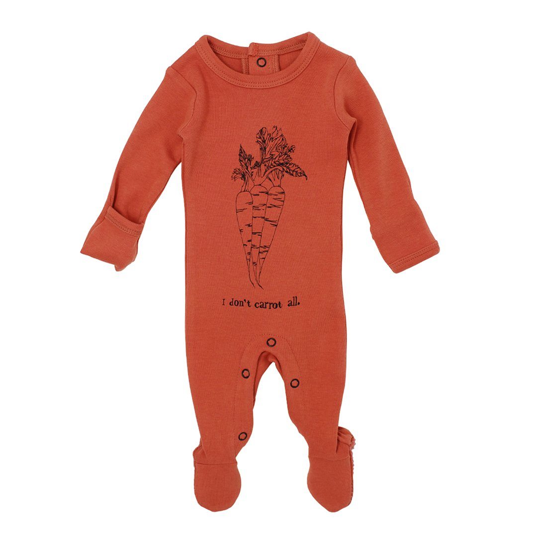 Carrot Organic Graphic Footie - 0-3m