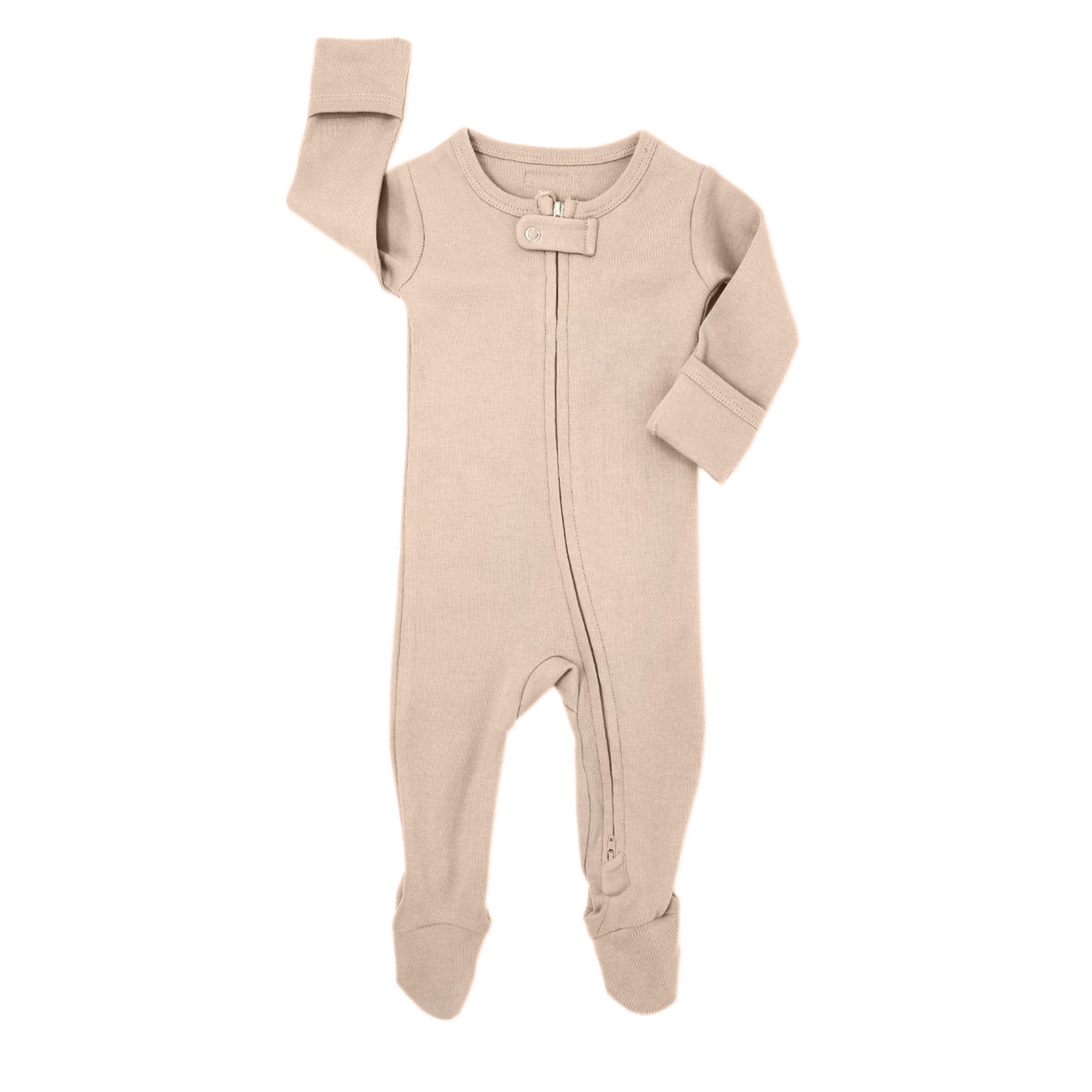 Oatmeal Organic Footed Overall - 0-3m
