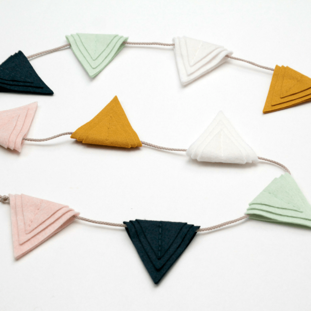 Triangle Flag Bunting - Blush