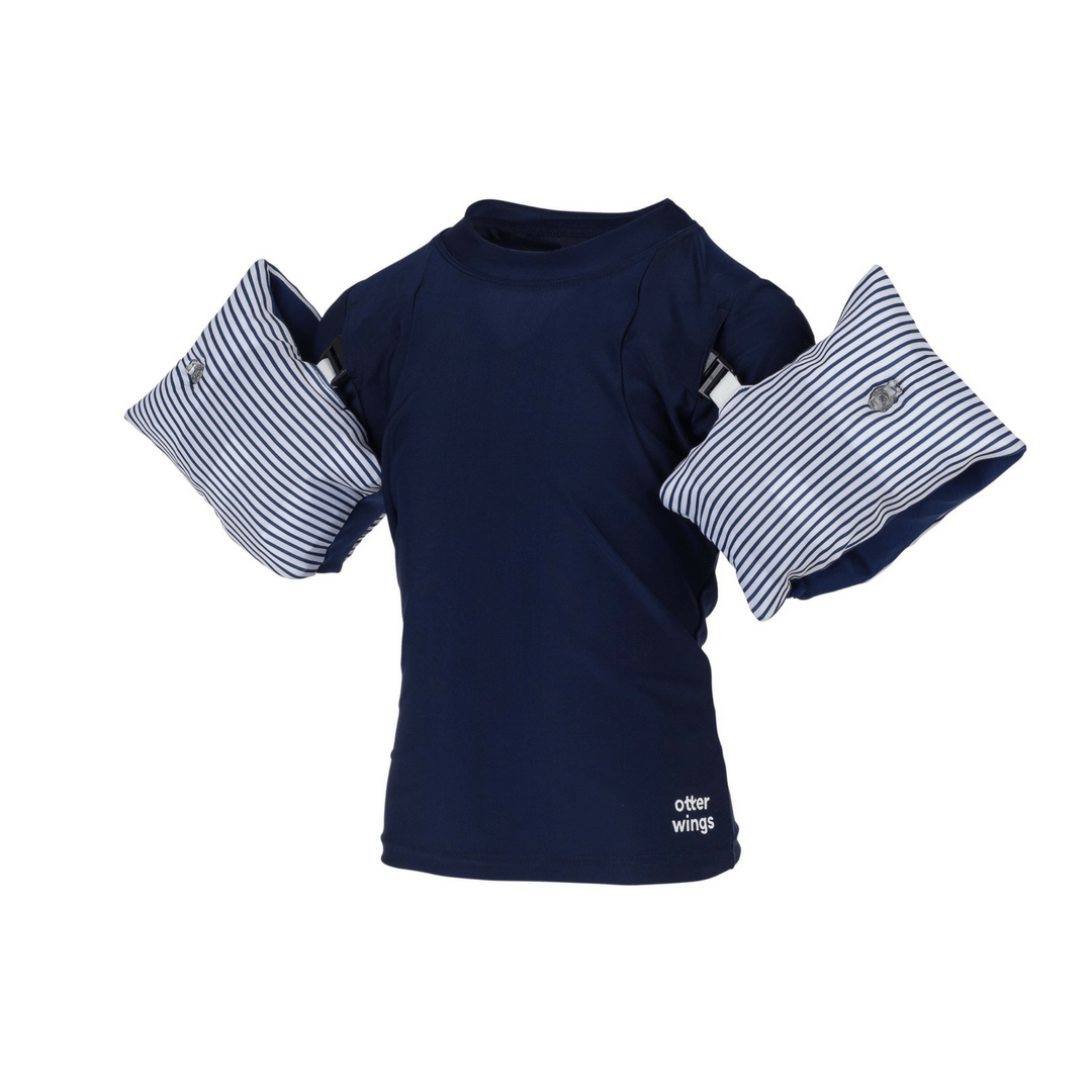 Otter Wings Short Sleeve Swim Shirt - 2-4yrs / Navy Blue