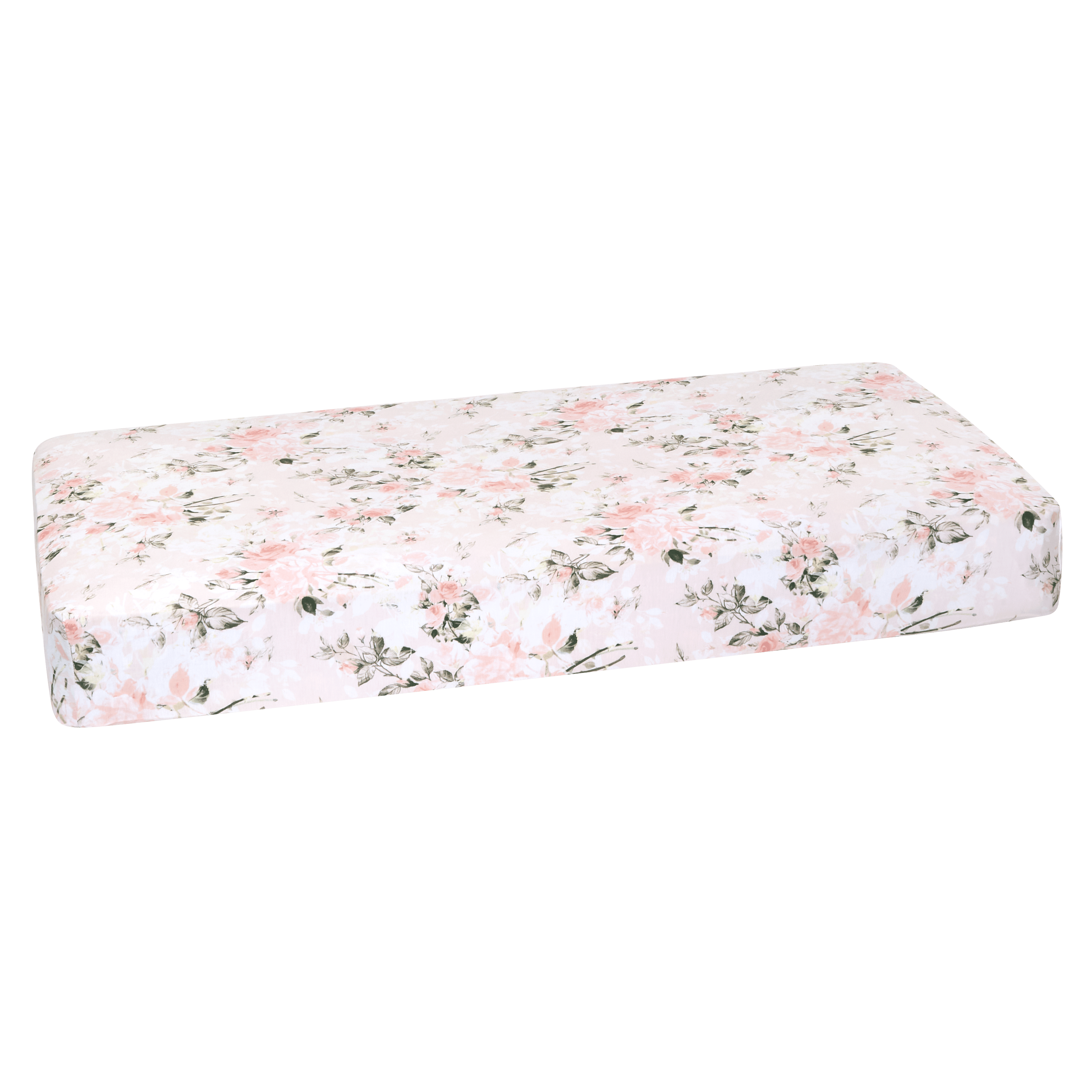 Vintage Pink Rose Crib Sheet