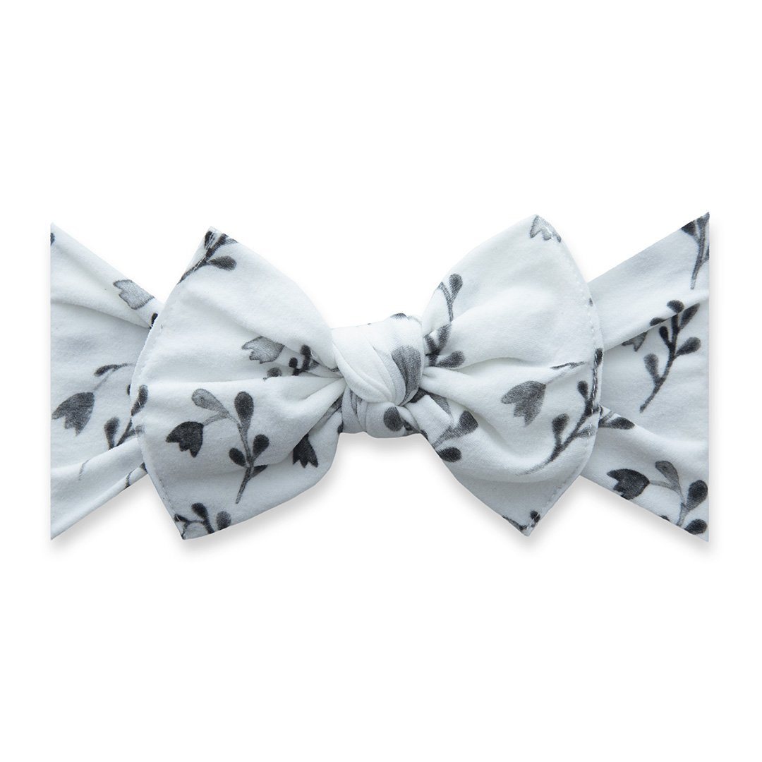 Black Tulips Printed Knot Headband