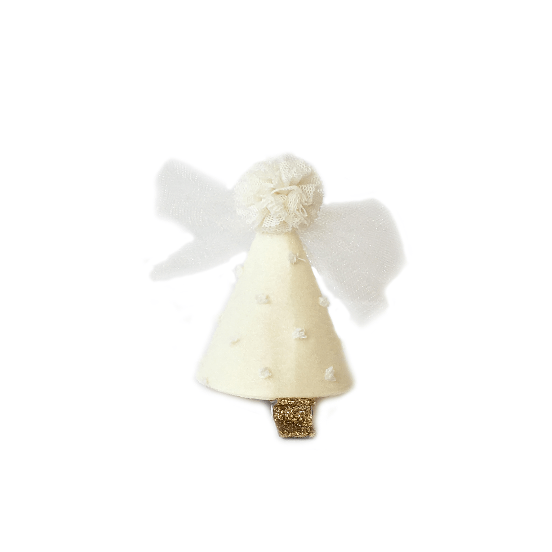 Dotty Party Hat Hair Clip - Ivory