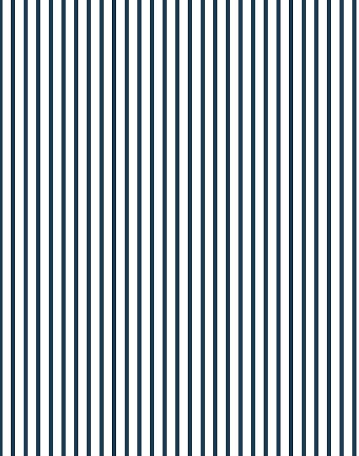 Pinstripe Wallpaper - Traditional / Roll / Navy