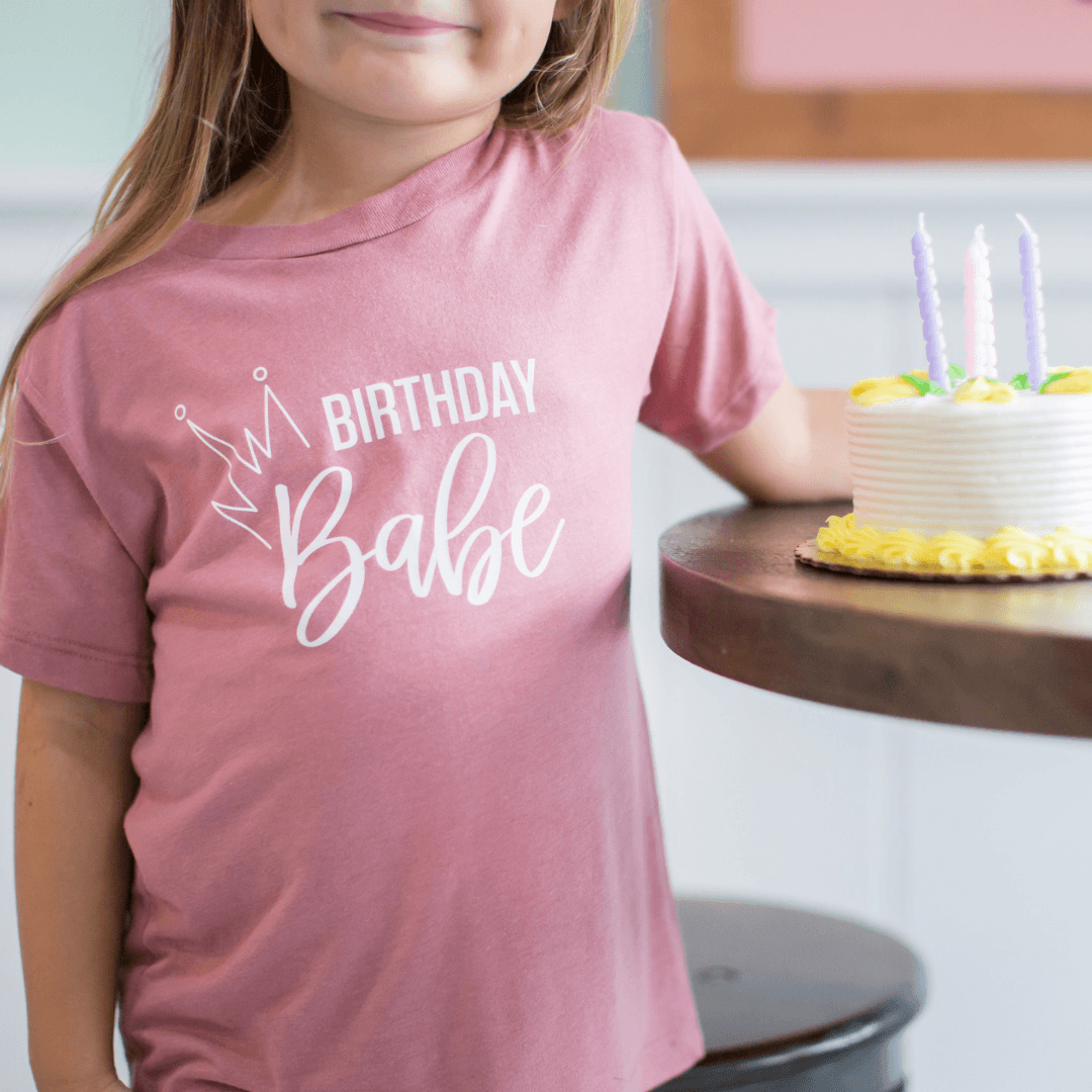 Birthday Babe Toddler Tee - 12-18m / Vintage Pink