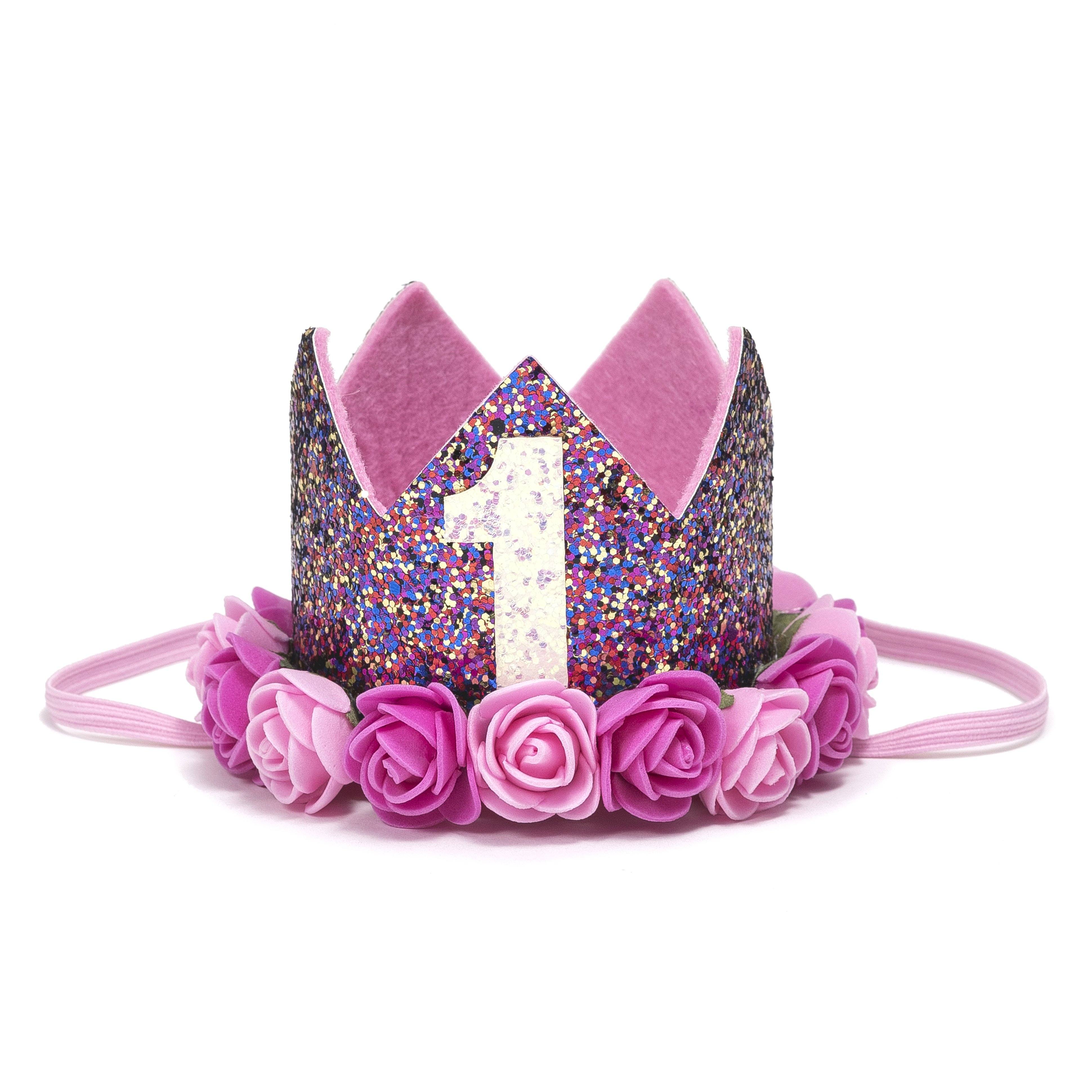 Birthday Flower Crown - Confetti Glitter