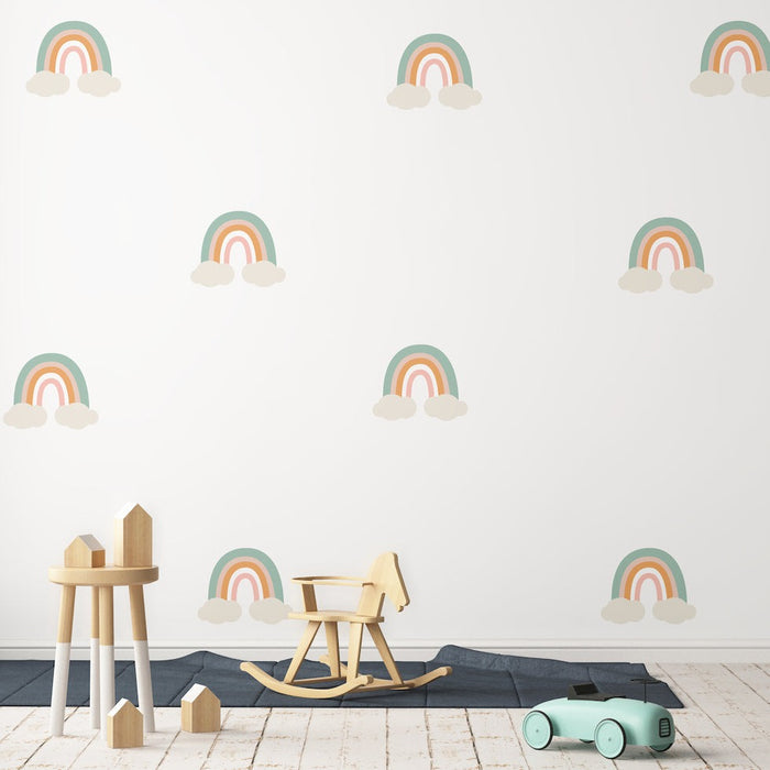 Lowercase Rainbow Watercolor Letters Wall Decal Set – Project Nursery