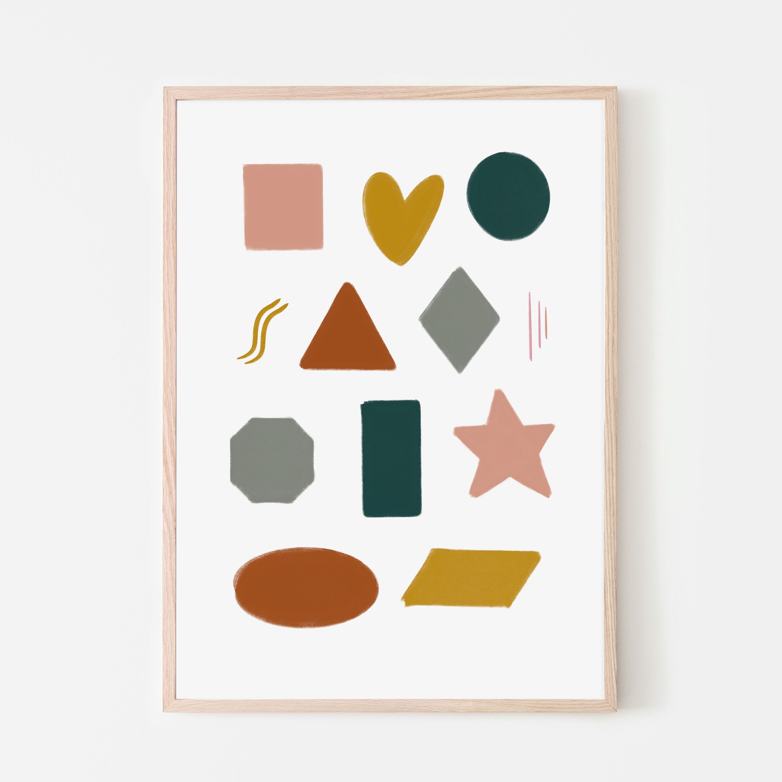 Image of Retro Girls Shapes Art Print