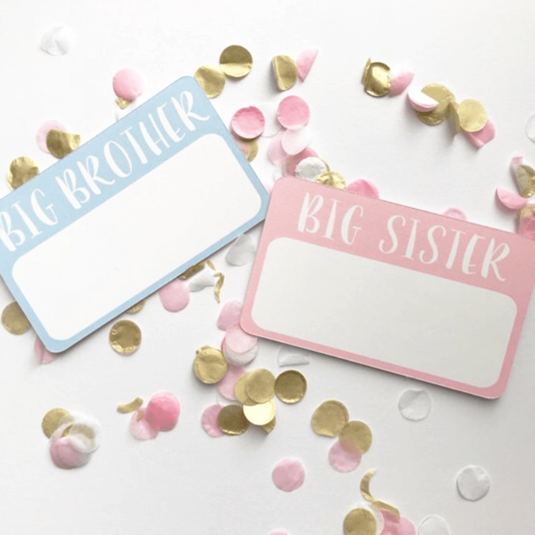 Personalized Sibling Announcement Sticker