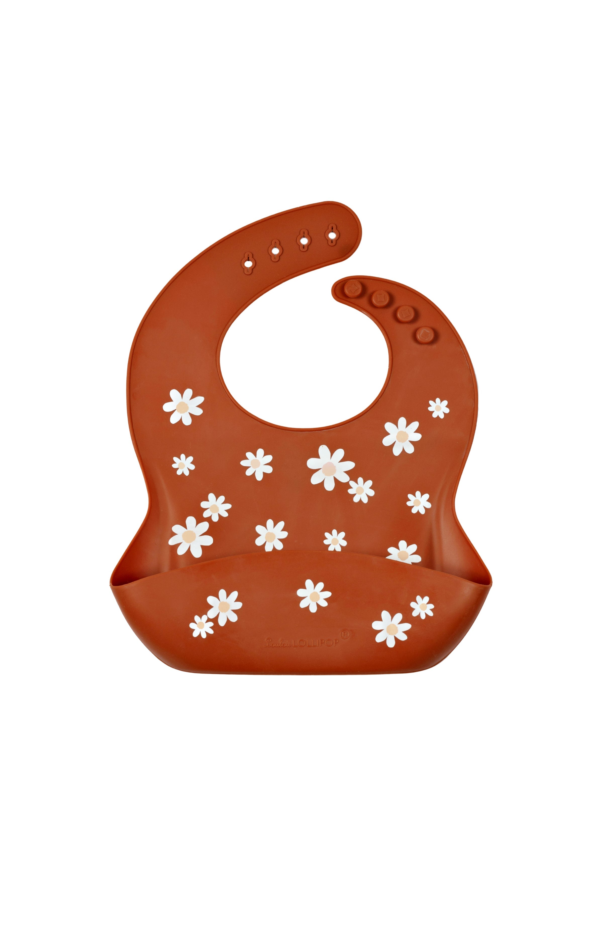 Image of Silicone Bib - Daisy Honey Brown