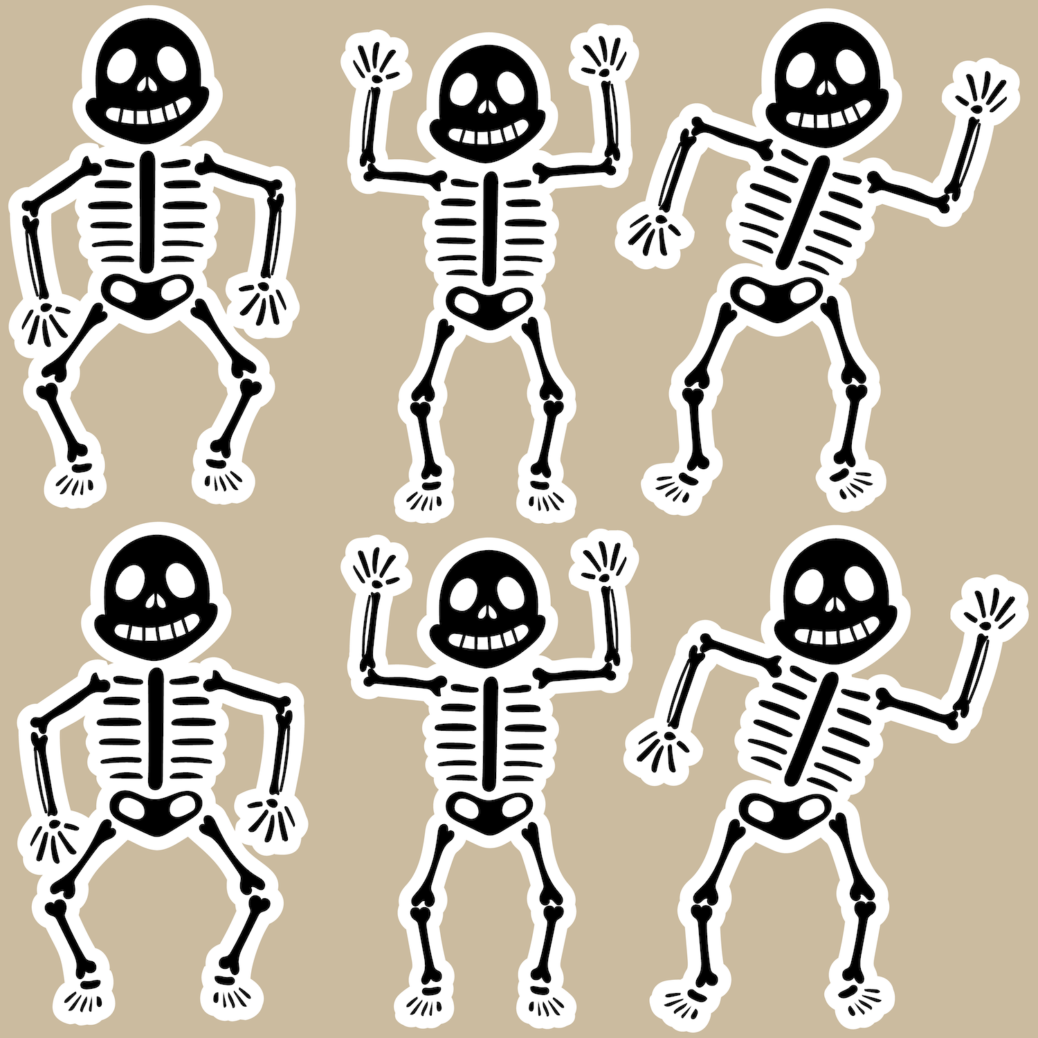 Image of Skeletons Wall Decal Set