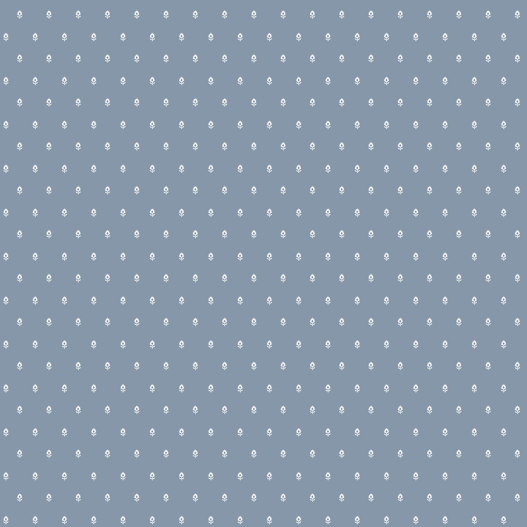 Tiny Block Print Wallpaper - Removable / Sample / French Blue